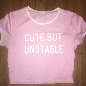 Pink crop top size small